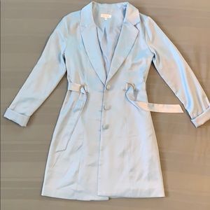 BETTER BE Mid-Length Trench Coat, Size Small